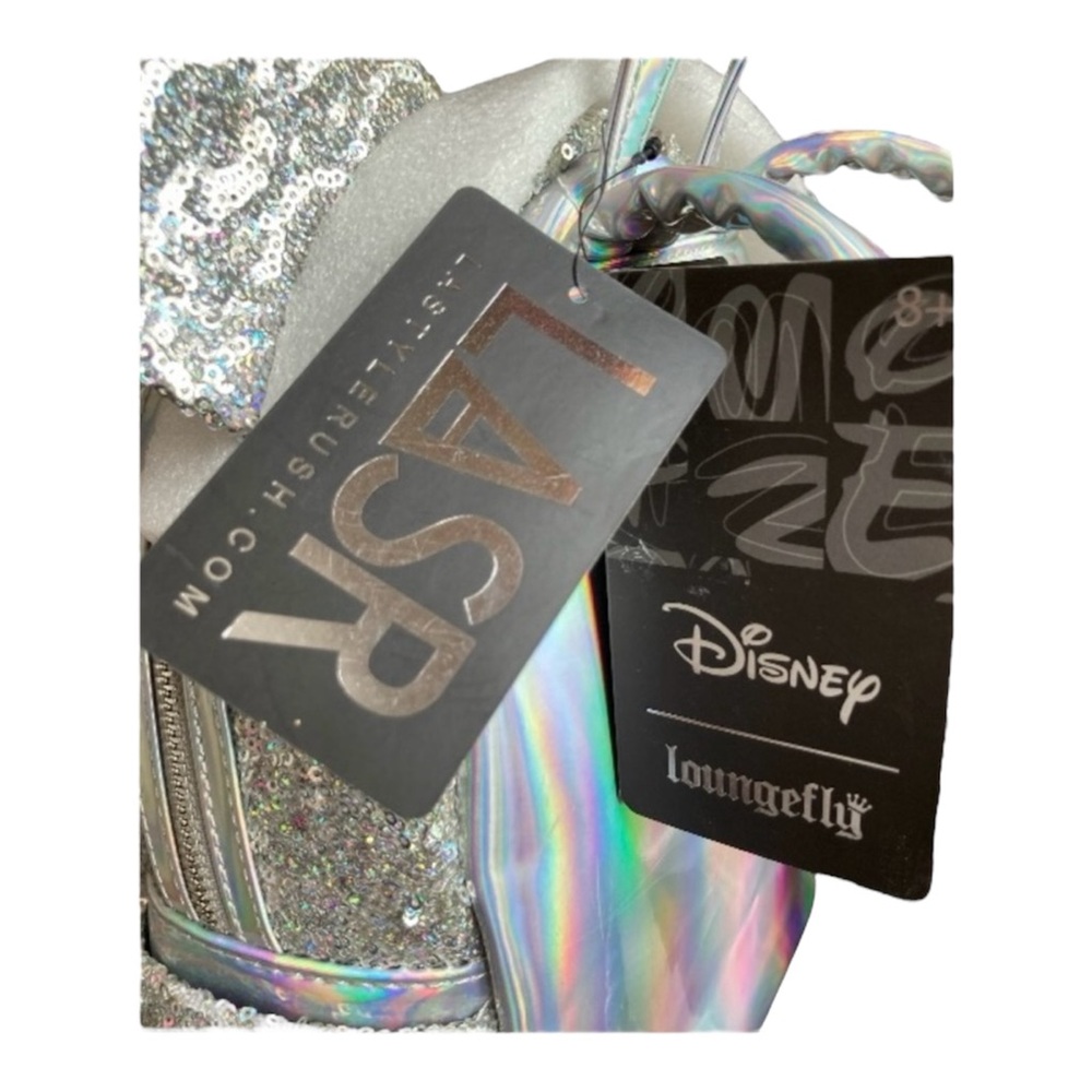 Disney LOUNGEFLY X LASR Exclusive Holographic Sequin Minnie Mini Backpack NWT - Picture 9 of 9